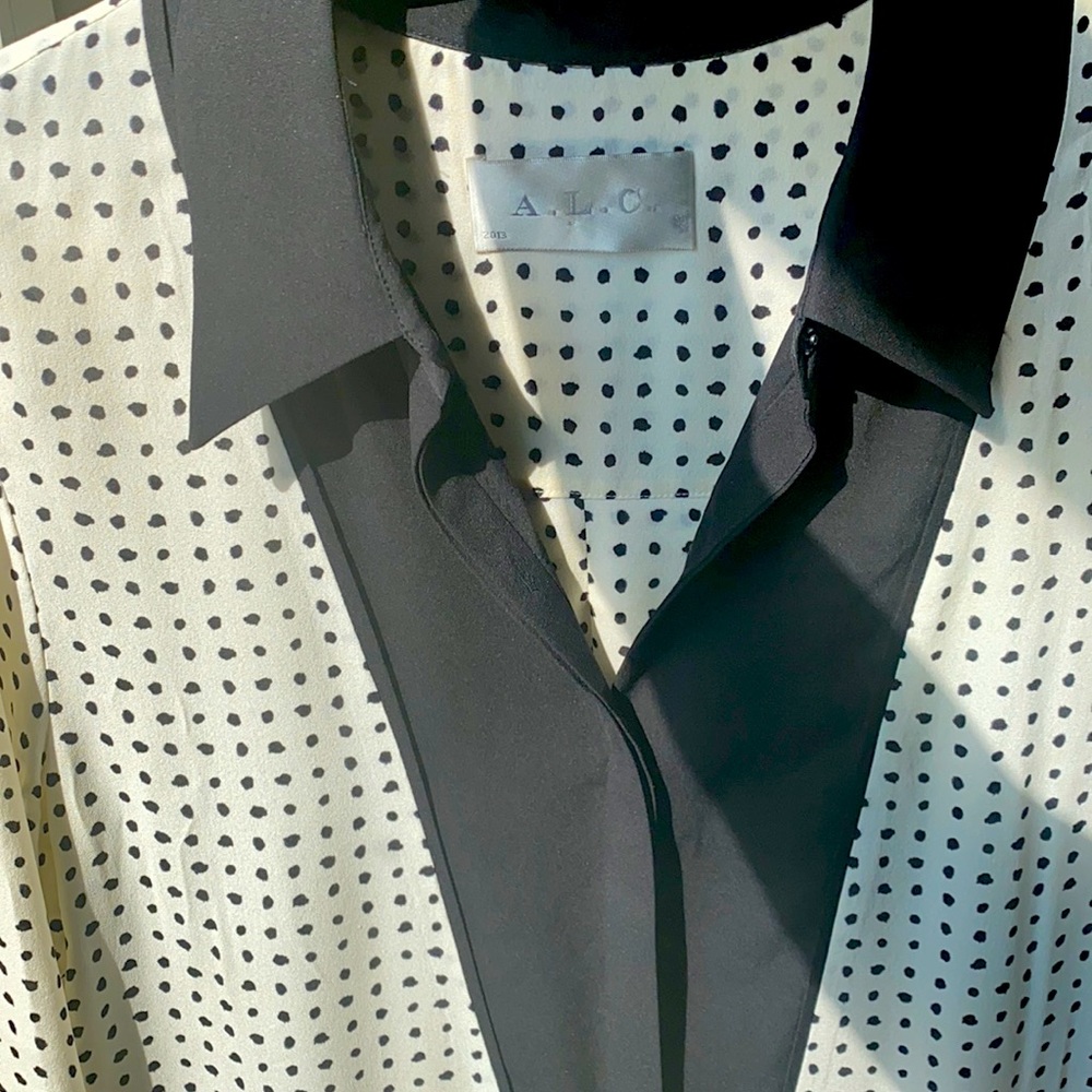 A.L.C.  Black and White Shirt Dress